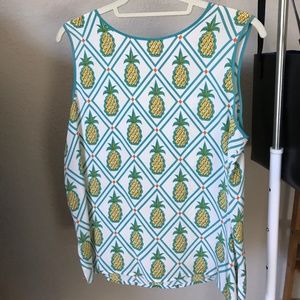 Vintage Bob Mackie Silk Pineapple tank top
